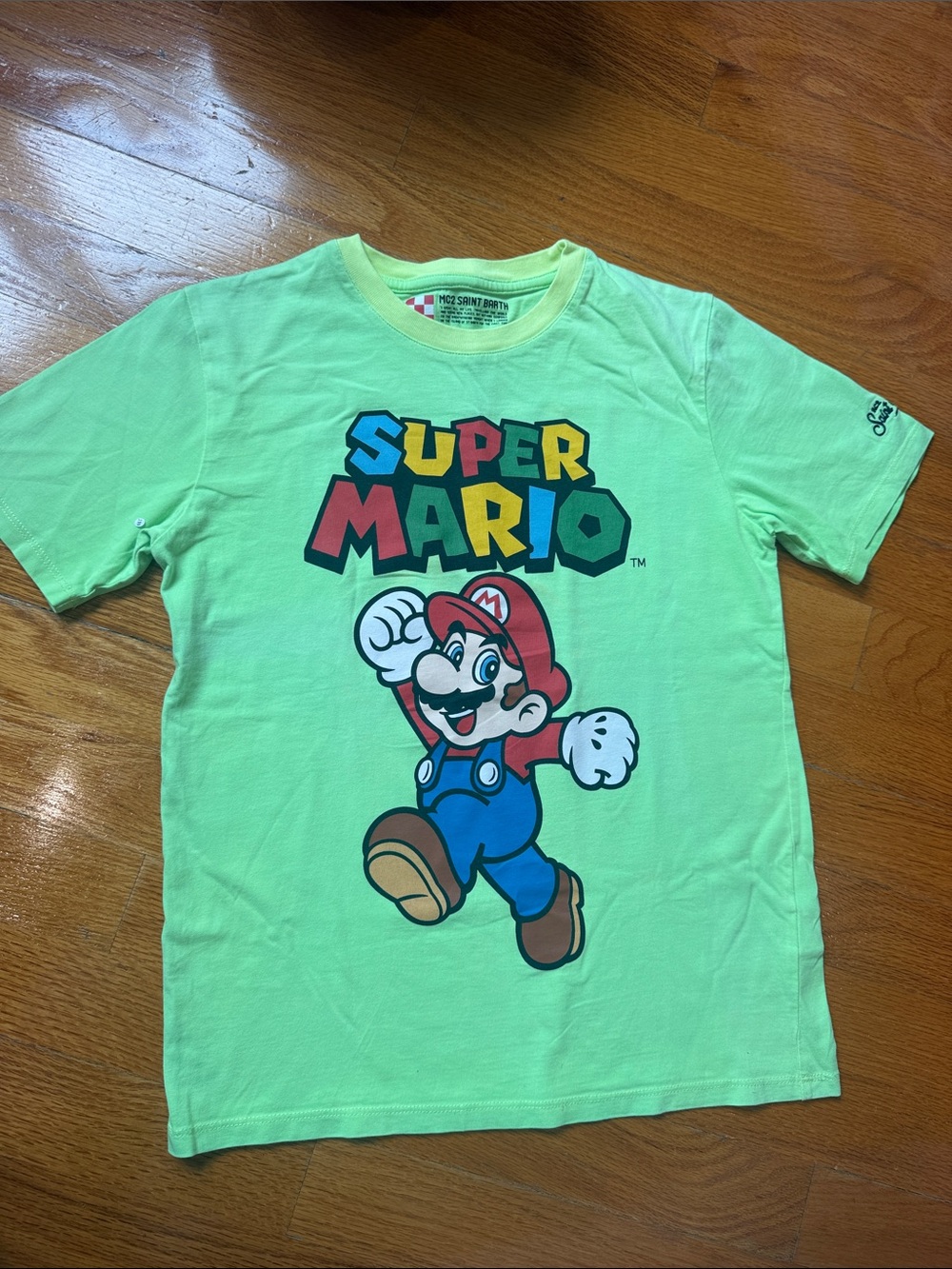 MC2 saint barth Nintendo Super Mario Graphic Tee - Neon Lime size 10
